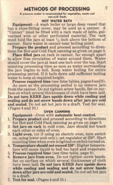 Hot Water Bath Method - Vintage Home Canning Guide - Click To View Larger