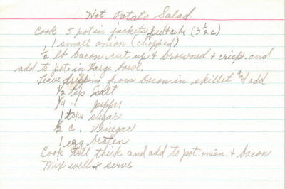 Hot Potato Salad Recipe - Click To View Larger