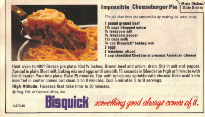 Impossible Cheeseburger Pie Recipe