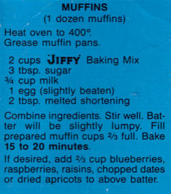 Jiffy Baking mix Muffins Recipe