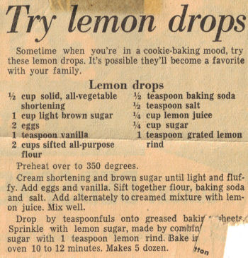 Lemon Drops Cookie Recipe