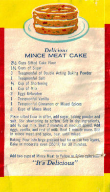 Mince Meat Cake Recipe