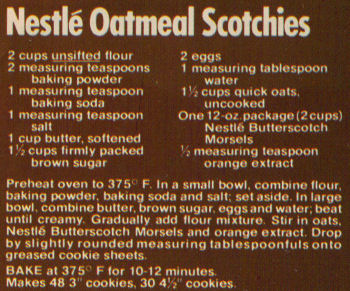 Oatmeal Scotchies Recipe