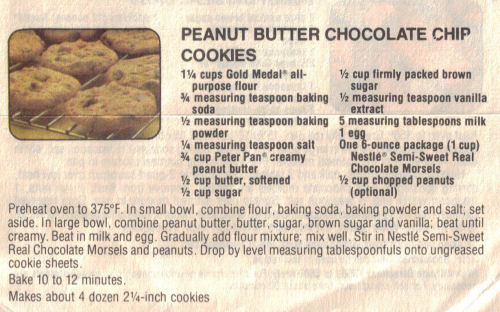 Peanut Butter Chocolate Chip Cookies Recipe