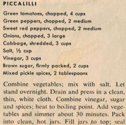 Piccalilli Recipe Clipping