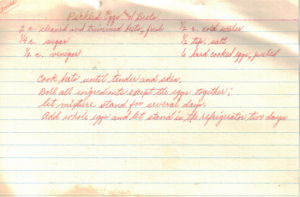 Pickled Eggs & Beats - Handwritten Recipe - Click To View Large
