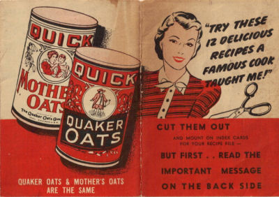 Vintage Quaker Oats Recipe Folder - Click To View Larger