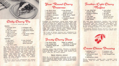 New Recipes For Red Cherries - Vintage Booklet - Click To View Larger