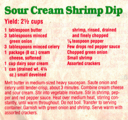 Sour Cream Shrimp Dip Recipe