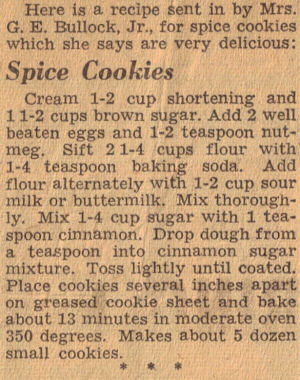 Vintage Spice Cookies Recipe