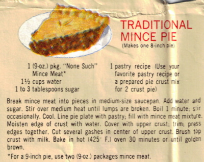 Old-Fashioned Mincemeat Pie Recipe from 1798 - Our Heritage of Health