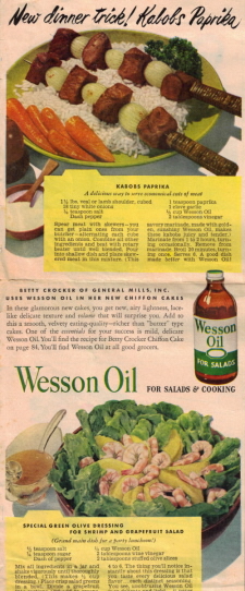 Vintage Wesson Oil Recipes - Click To View Larger