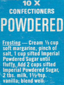 Imperial Powdered Sugar Frosting Recipe