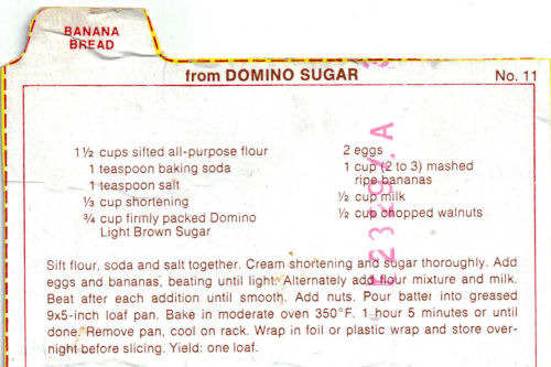 Domino Sugar Banana Bread Recipe