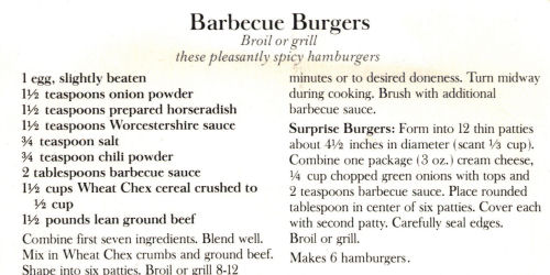 Barbecue Burgers Recipe