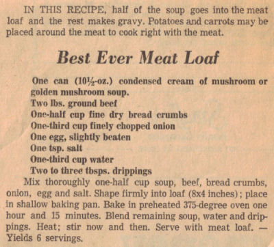 Best Ever Meat Loaf Recipe