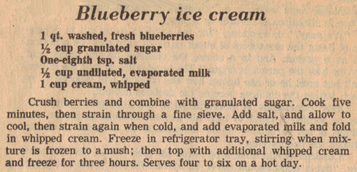 Blueberry Ice Cream Recipe