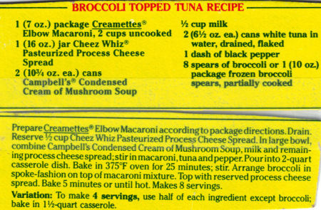 Broccoli Topped Tuna Casserole Recipe