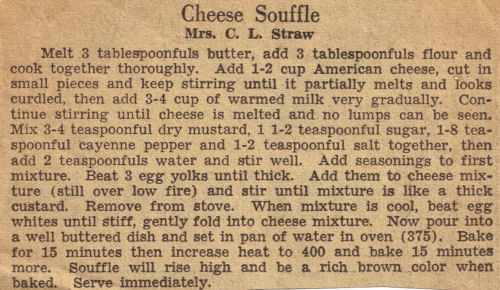 Recipe For Cheese Souffle