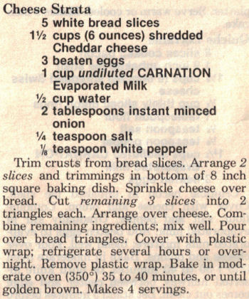 Recipe For Cheese Strata