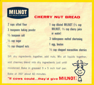 Recipe Clipping For Cherry Nut Bread