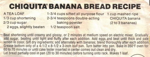 Recipe For Chiquita Banana Bread