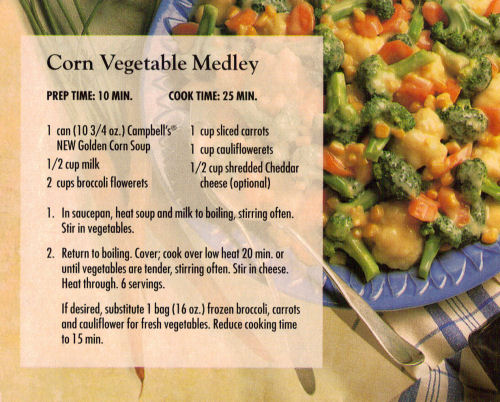 Corn Vegetable Medley Recipe