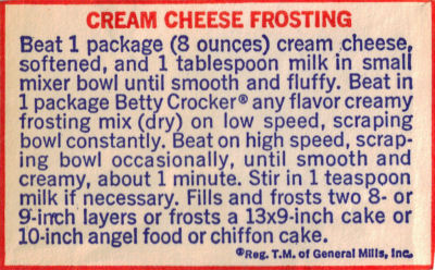 Cream Cheese Frosting Recipe