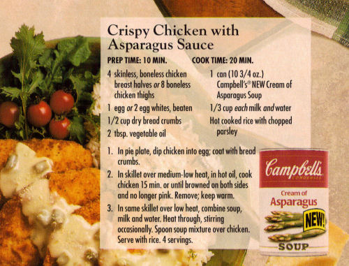 Crispy Chicken With Asparagus Sauce Recipe
