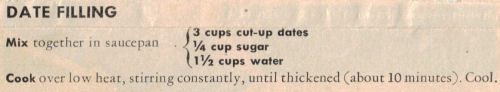 Date Filling Recipe Clipping