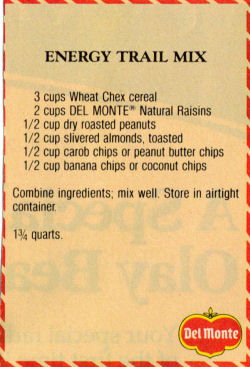 Recipe Clipping For Energy Trail Mix