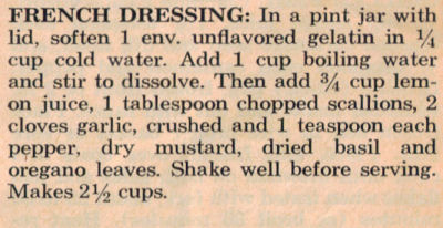 Recipe For French Salad Dressing