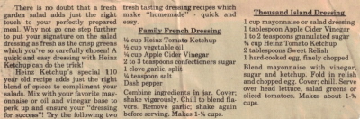 Recipes From Heinz Ketchup For Salad Dressing Recipes