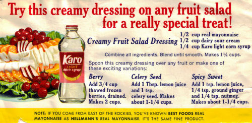 Karo Creamy Fruit Salad Dressing Recipes