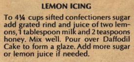 Lemon Icing Recipe