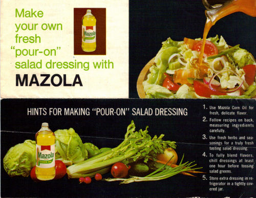 Cover of Mazola Salad Dressing Recipes Sheet