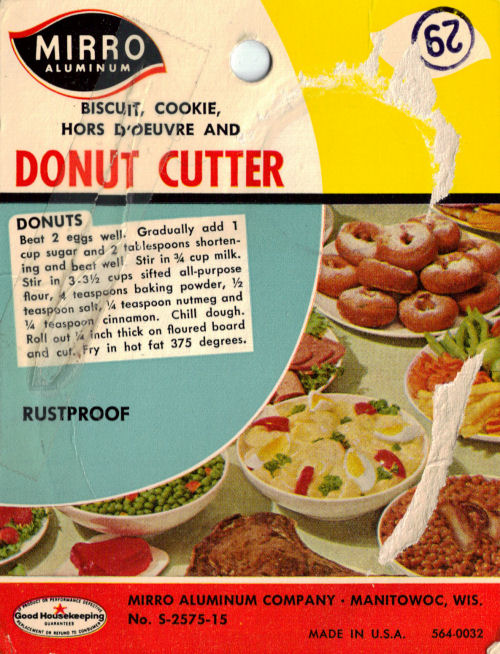 Vintage Recipe For Donuts By Mirro