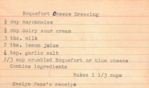Roquefort Cheese Dressing Recipe