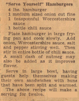 Serve Yourself Hamburgers Recipe