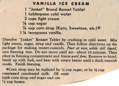 Homemade Vanilla Ice Cream Recipe Clipping