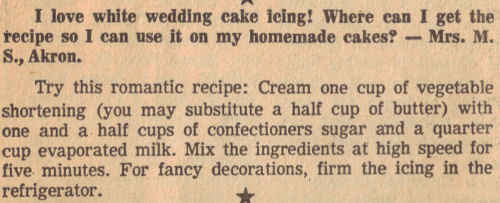 White Wedding Cake Icing Recipe