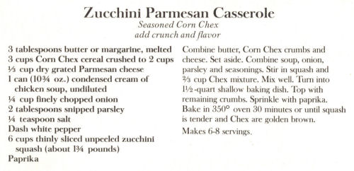 Recipe For Zucchini Parmesan Casserole