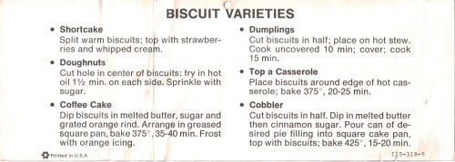 Pillsbury's Biscuit Varieties