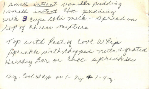 Handwritten Recipe For Brian's Salad