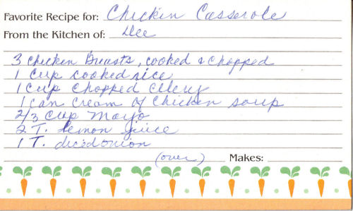 Recipe For Chicken Casserole