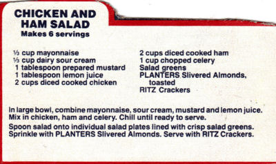 Recipe Clipping For Chicken & Ham Salad