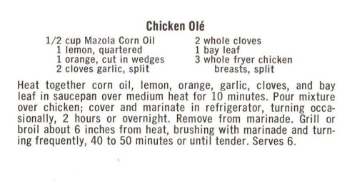 Recipe For Chicken Ole