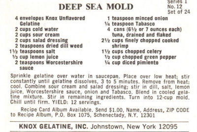 Recipe Card For Deep Sea Mold