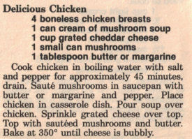 Recipe Clipping For Delicious Chicken Casserole