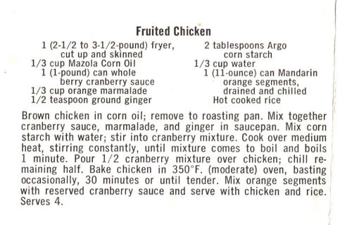 Recipe For Fruited Chicken